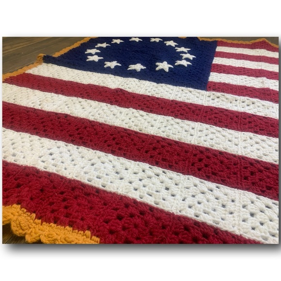 Old Glory 🇺🇸 Handcrafted Vintage Blanket - Picture 2 of 13